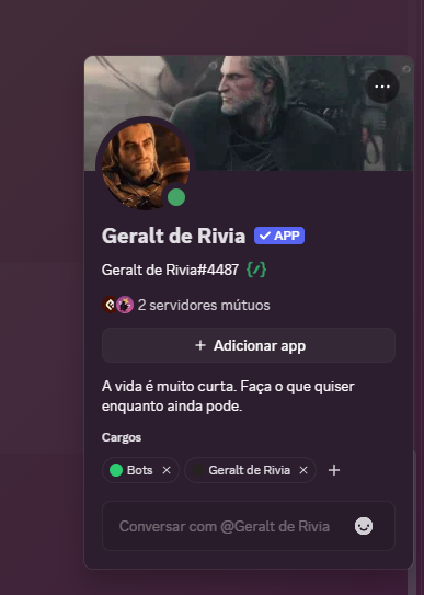 Bot Geralt - AUTOMOD, TICKETS